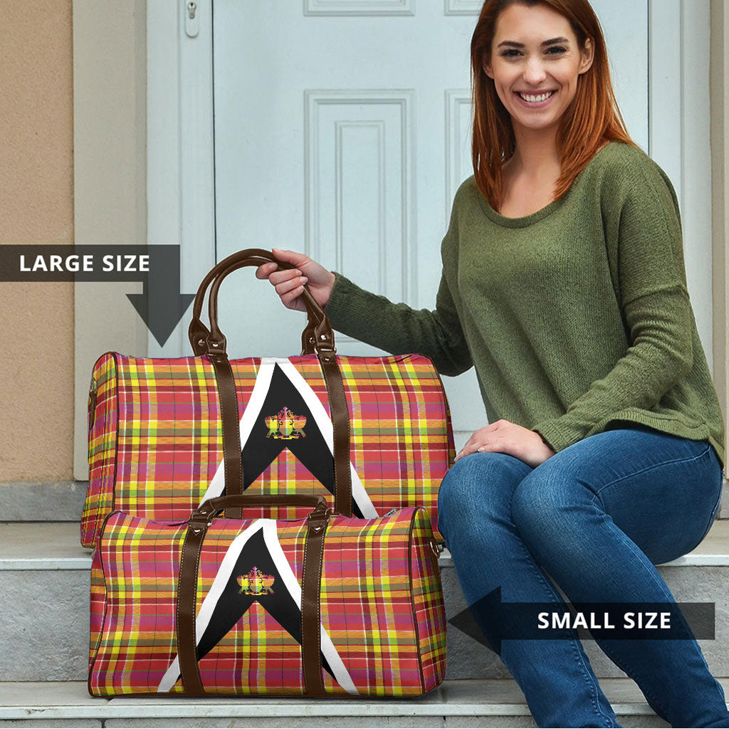 Saint Lucia Creole Day Travel Bag Madras Pattern Flag Style
