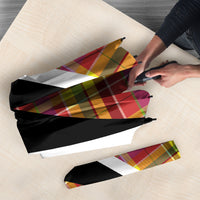 Saint Lucia Creole Day Umbrella Madras Pattern Flag Style