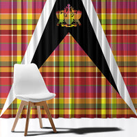 Saint Lucia Creole Day Window Curtain Madras Pattern Flag Style