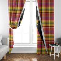 Saint Lucia Creole Day Window Curtain Madras Pattern Flag Style