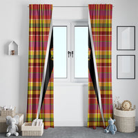 Saint Lucia Creole Day Window Curtain Madras Pattern Flag Style