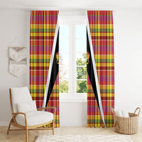 Saint Lucia Creole Day Window Curtain Madras Pattern Flag Style