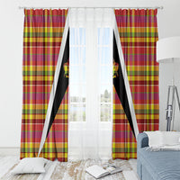 Saint Lucia Creole Day Window Curtain Madras Pattern Flag Style