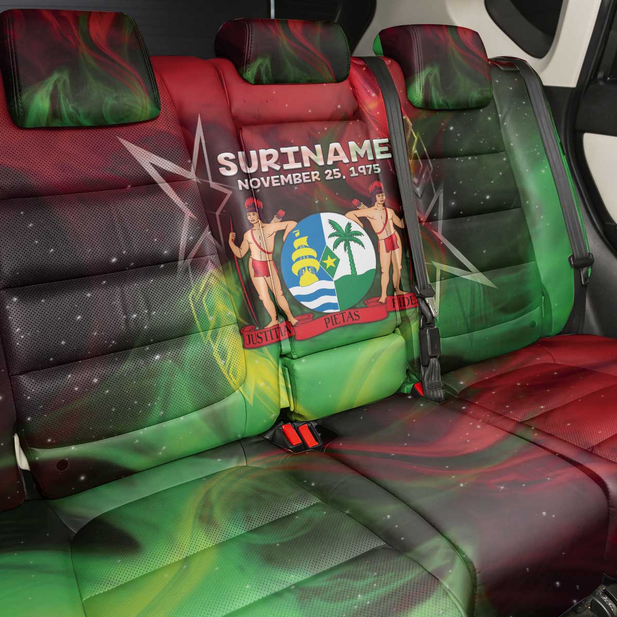 Suriname Independence Day Back Car Seat Cover Wan Switi Srefidensi Dey - Wonder Print Shop