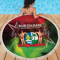 Suriname Independence Day Beach Blanket Wan Switi Srefidensi Dey - Wonder Print Shop