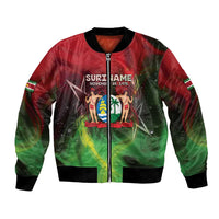 Suriname Independence Day Bomber Jacket Wan Switi Srefidensi Dey - Wonder Print Shop