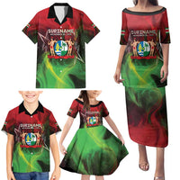 Suriname Independence Day Family Matching Puletasi and Hawaiian Shirt Wan Switi Srefidensi Dey - Wonder Print Shop