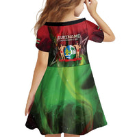 Suriname Independence Day Family Matching Short Sleeve Bodycon Dress and Hawaiian Shirt Wan Switi Srefidensi Dey - Wonder Print Shop