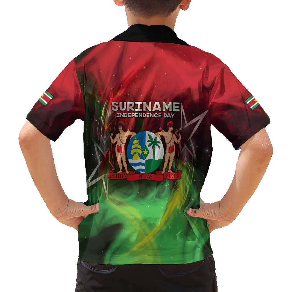 Suriname Independence Day Family Matching Summer Maxi Dress and Hawaiian Shirt Wan Switi Srefidensi Dey - Wonder Print Shop