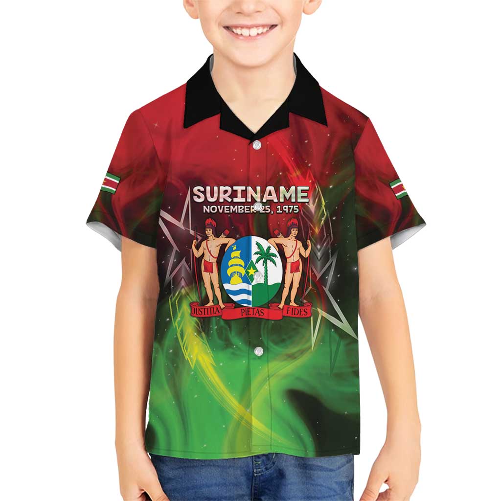 Suriname Independence Day Family Matching Summer Maxi Dress and Hawaiian Shirt Wan Switi Srefidensi Dey - Wonder Print Shop