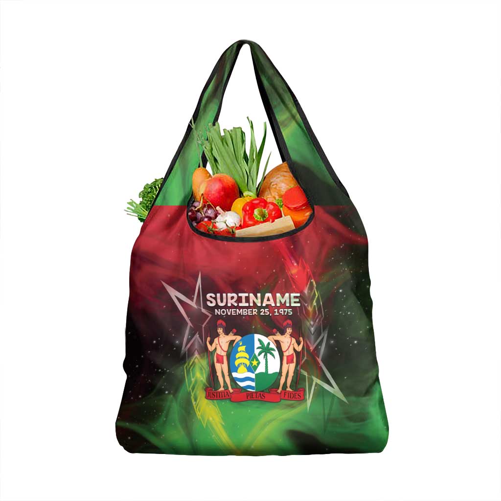 Suriname Independence Day Grocery Bag Wan Switi Srefidensi Dey - Wonder Print Shop