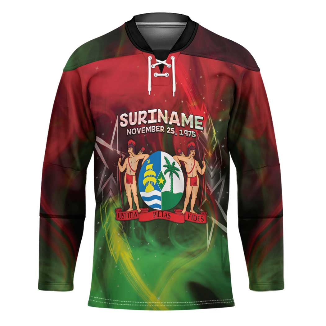 Suriname Independence Day Hockey Jersey Wan Switi Srefidensi Dey - Wonder Print Shop