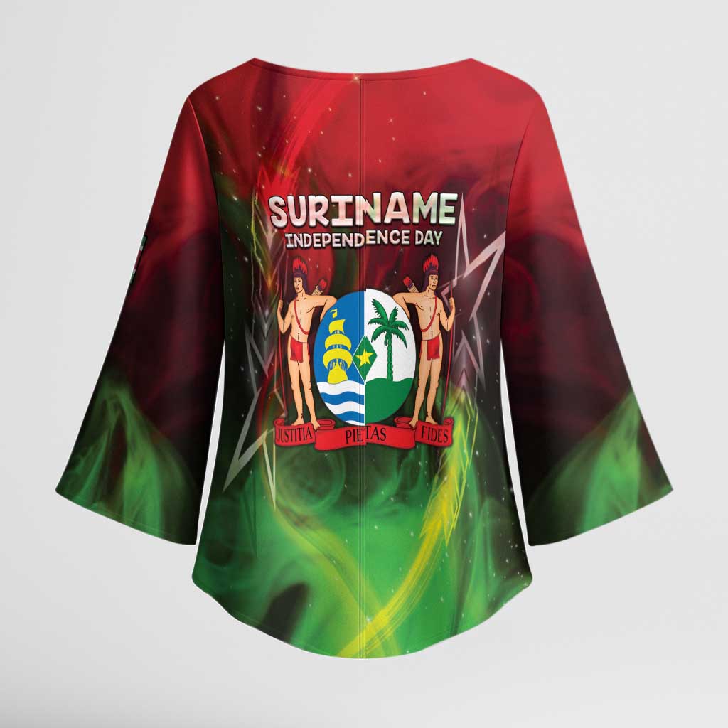 Suriname Independence Day Kimono Sleeve Blouse Wan Switi Srefidensi Dey - Wonder Print Shop