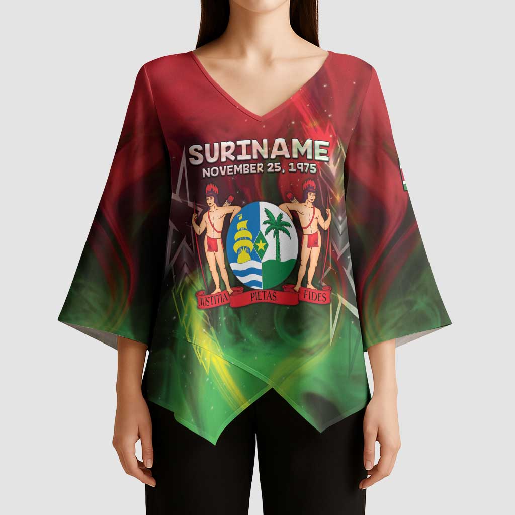Suriname Independence Day Kimono Sleeve Blouse Wan Switi Srefidensi Dey - Wonder Print Shop