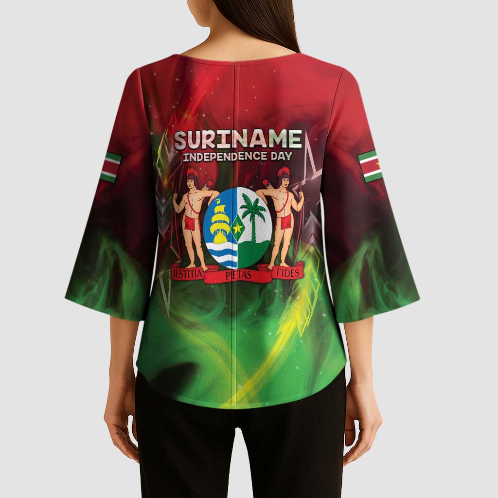 Suriname Independence Day Kimono Sleeve Blouse Wan Switi Srefidensi Dey - Wonder Print Shop