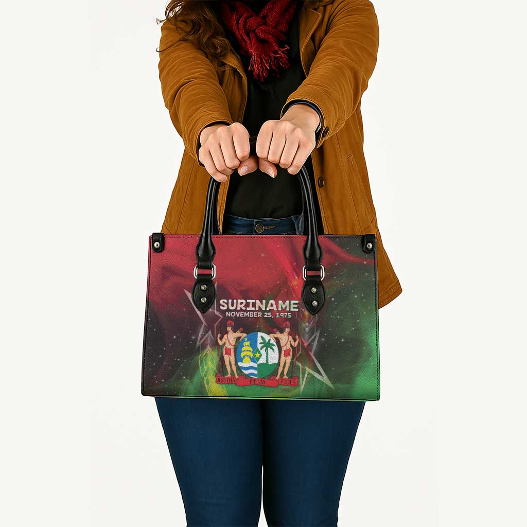 Suriname Independence Day Leather Bag Wan Switi Srefidensi Dey - Wonder Print Shop