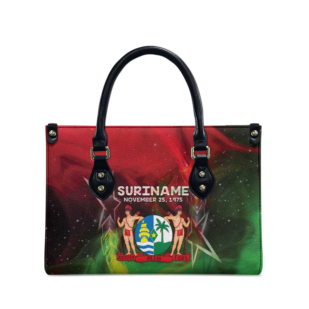 Suriname Independence Day Leather Bag Wan Switi Srefidensi Dey - Wonder Print Shop