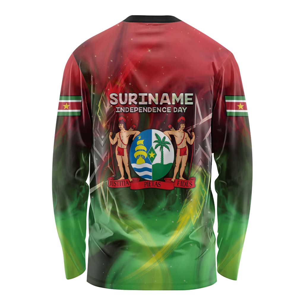 Suriname Independence Day Long Sleeve Shirt Wan Switi Srefidensi Dey - Wonder Print Shop
