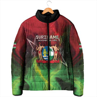 Suriname Independence Day Padded Jacket Wan Switi Srefidensi Dey - Wonder Print Shop