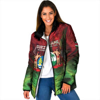 Suriname Independence Day Padded Jacket Wan Switi Srefidensi Dey - Wonder Print Shop