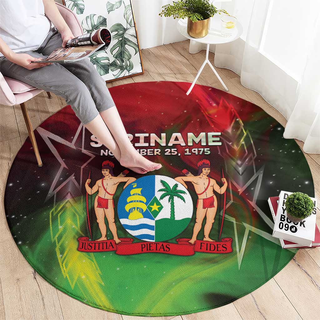 Suriname Independence Day Round Carpet Wan Switi Srefidensi Dey - Wonder Print Shop