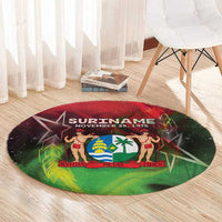 Suriname Independence Day Round Carpet Wan Switi Srefidensi Dey - Wonder Print Shop