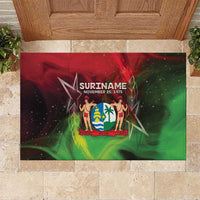Suriname Independence Day Rubber Doormat Wan Switi Srefidensi Dey - Wonder Print Shop