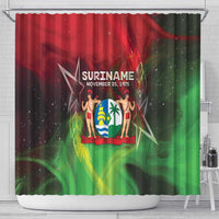 Suriname Independence Day Shower Curtain Wan Switi Srefidensi Dey - Wonder Print Shop