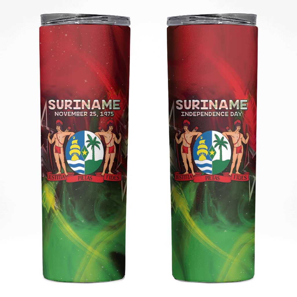Suriname Independence Day Skinny Tumbler Wan Switi Srefidensi Dey - Wonder Print Shop