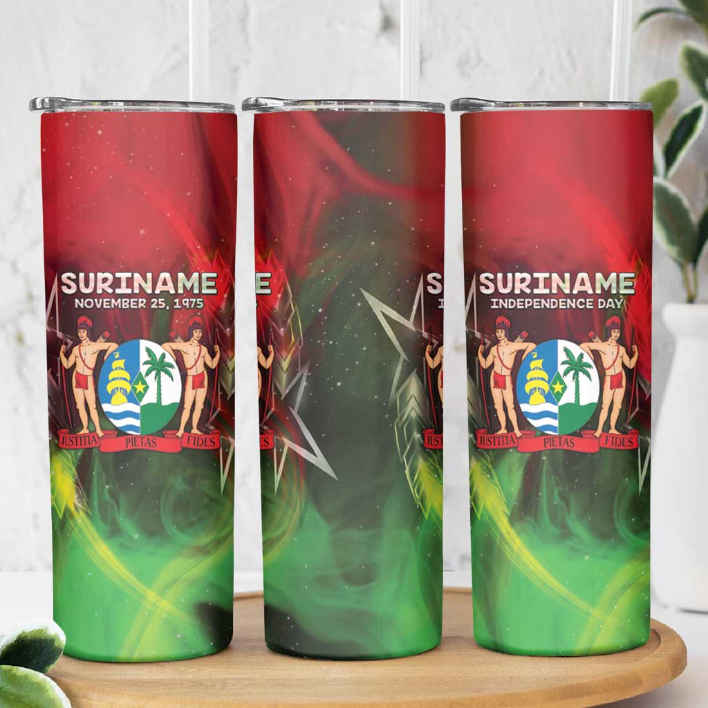 Suriname Independence Day Skinny Tumbler Wan Switi Srefidensi Dey - Wonder Print Shop