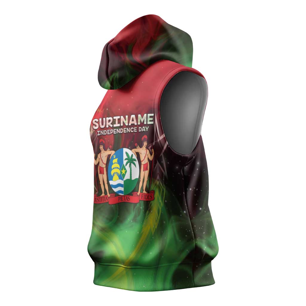 Suriname Independence Day Sleeveless Hoodie Wan Switi Srefidensi Dey - Wonder Print Shop
