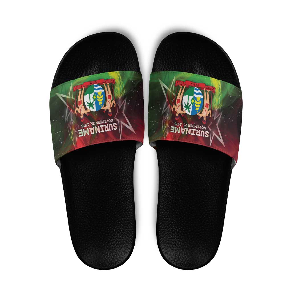 Suriname Independence Day Slide Sandals Wan Switi Srefidensi Dey - Wonder Print Shop