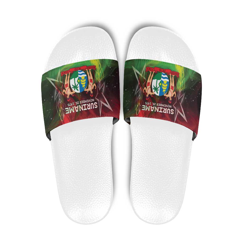 Suriname Independence Day Slide Sandals Wan Switi Srefidensi Dey - Wonder Print Shop