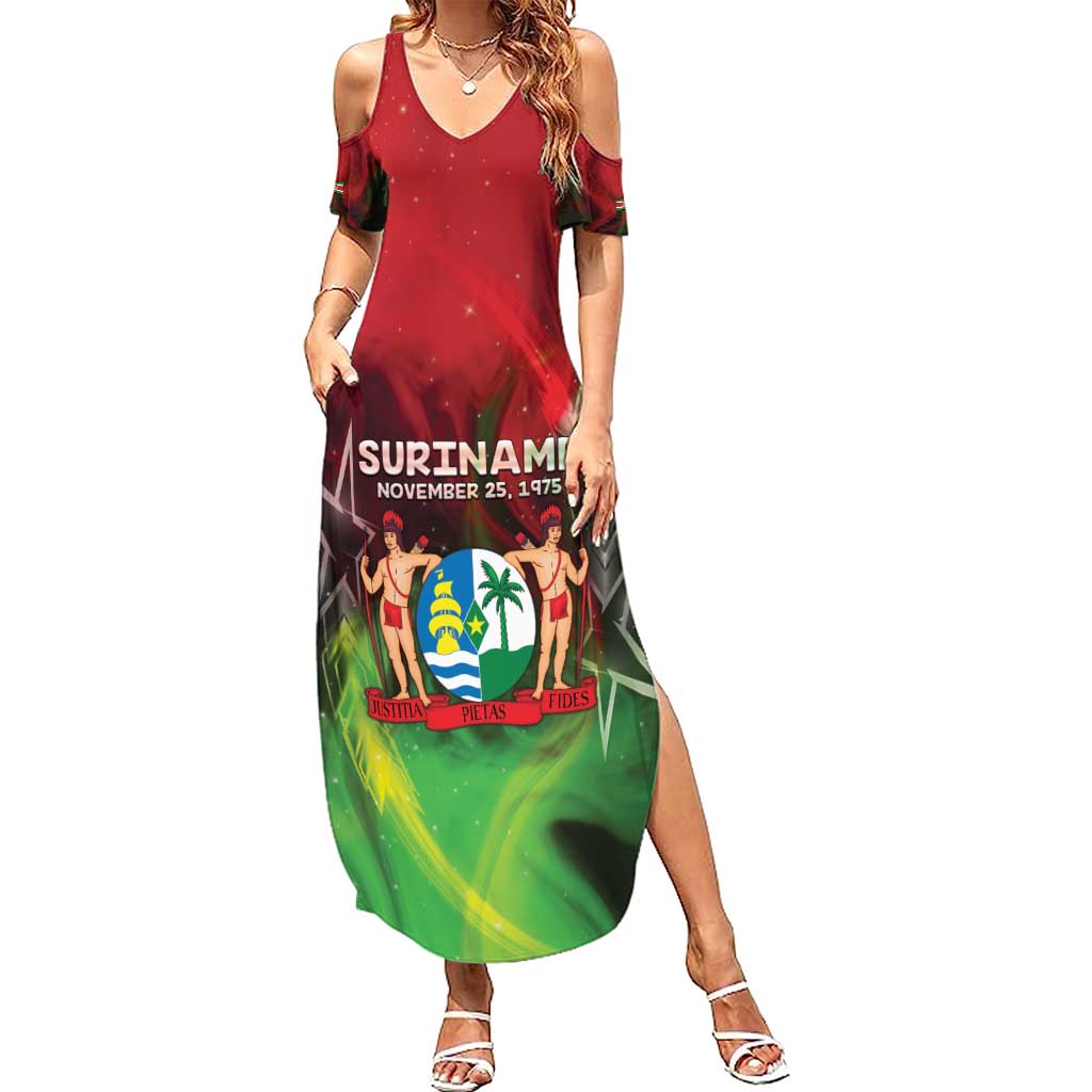 Suriname Independence Day Summer Maxi Dress Wan Switi Srefidensi Dey - Wonder Print Shop