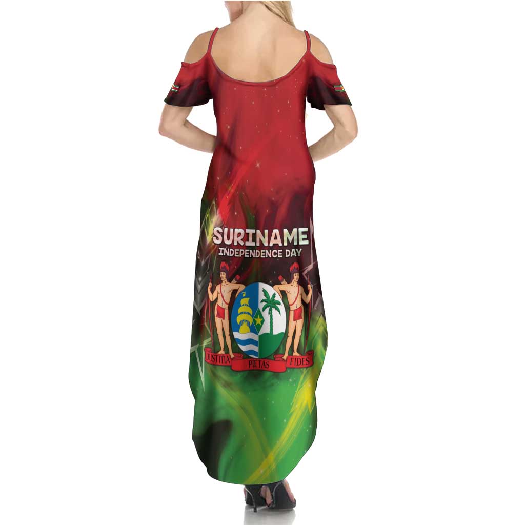 Suriname Independence Day Summer Maxi Dress Wan Switi Srefidensi Dey - Wonder Print Shop