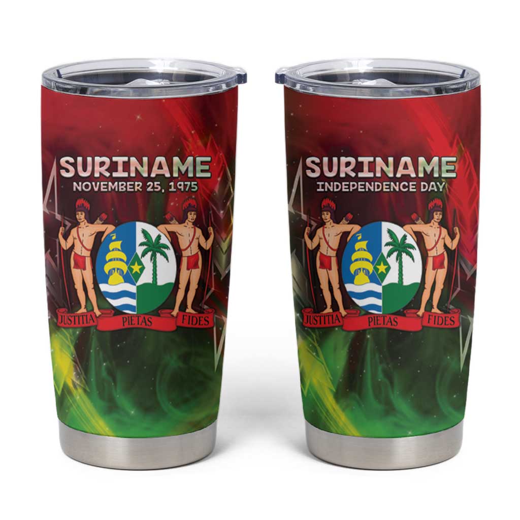 Suriname Independence Day Tumbler Cup Wan Switi Srefidensi Dey - Wonder Print Shop