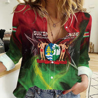 Suriname Independence Day Women Casual Shirt Wan Switi Srefidensi Dey - Wonder Print Shop