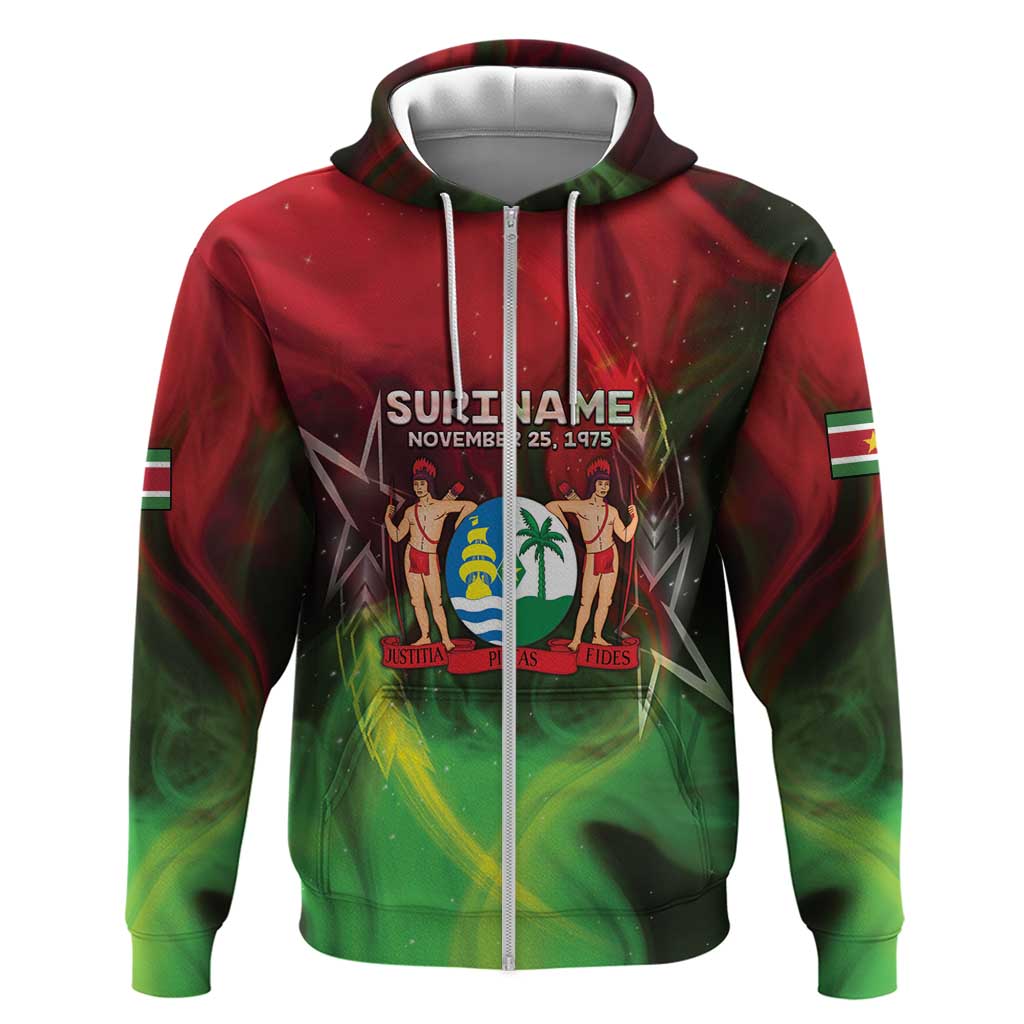 Suriname Independence Day Zip Hoodie Wan Switi Srefidensi Dey - Wonder Print Shop