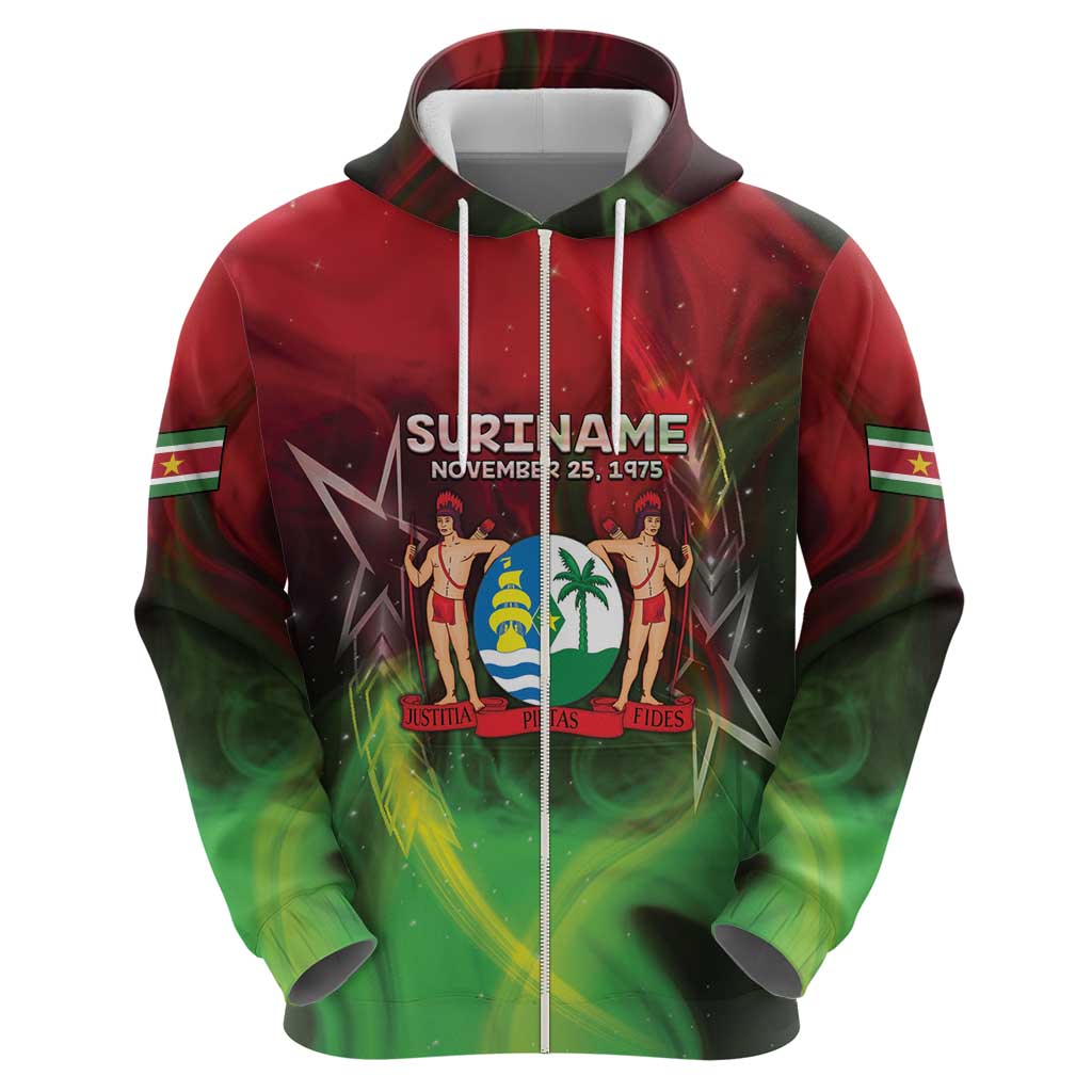 Suriname Independence Day Zip Hoodie Wan Switi Srefidensi Dey - Wonder Print Shop