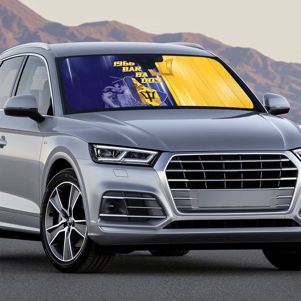 Barbados Independence Day Auto Sun Shade Proud To Be Barbadian - Wonder Print Shop