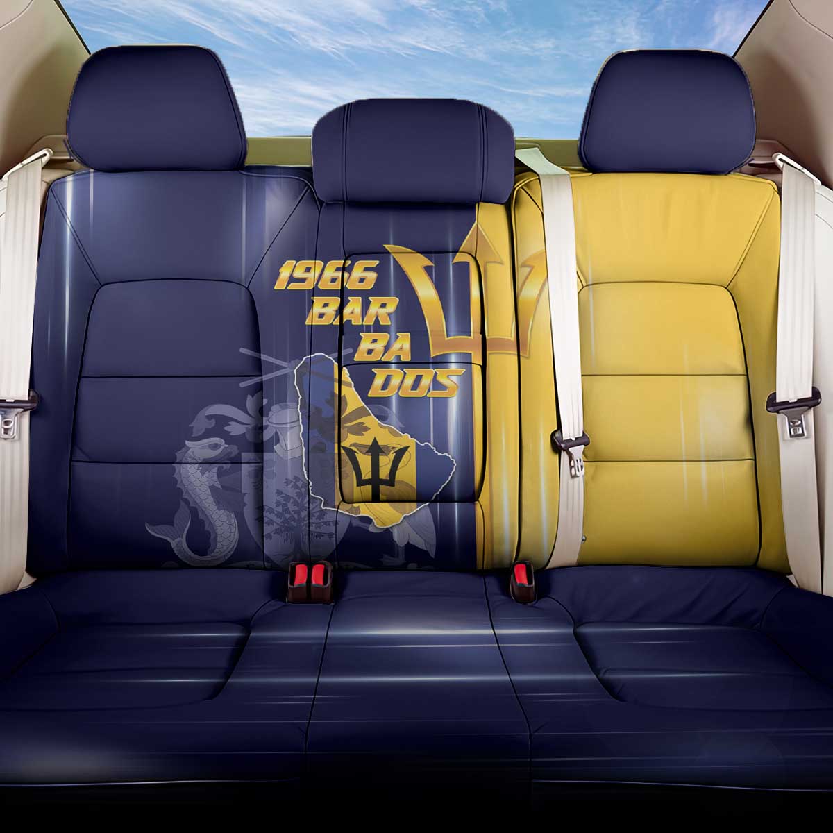 Barbados Independence Day Back Car Seat Cover Proud To Be Barbadian - Wonder Print Shop