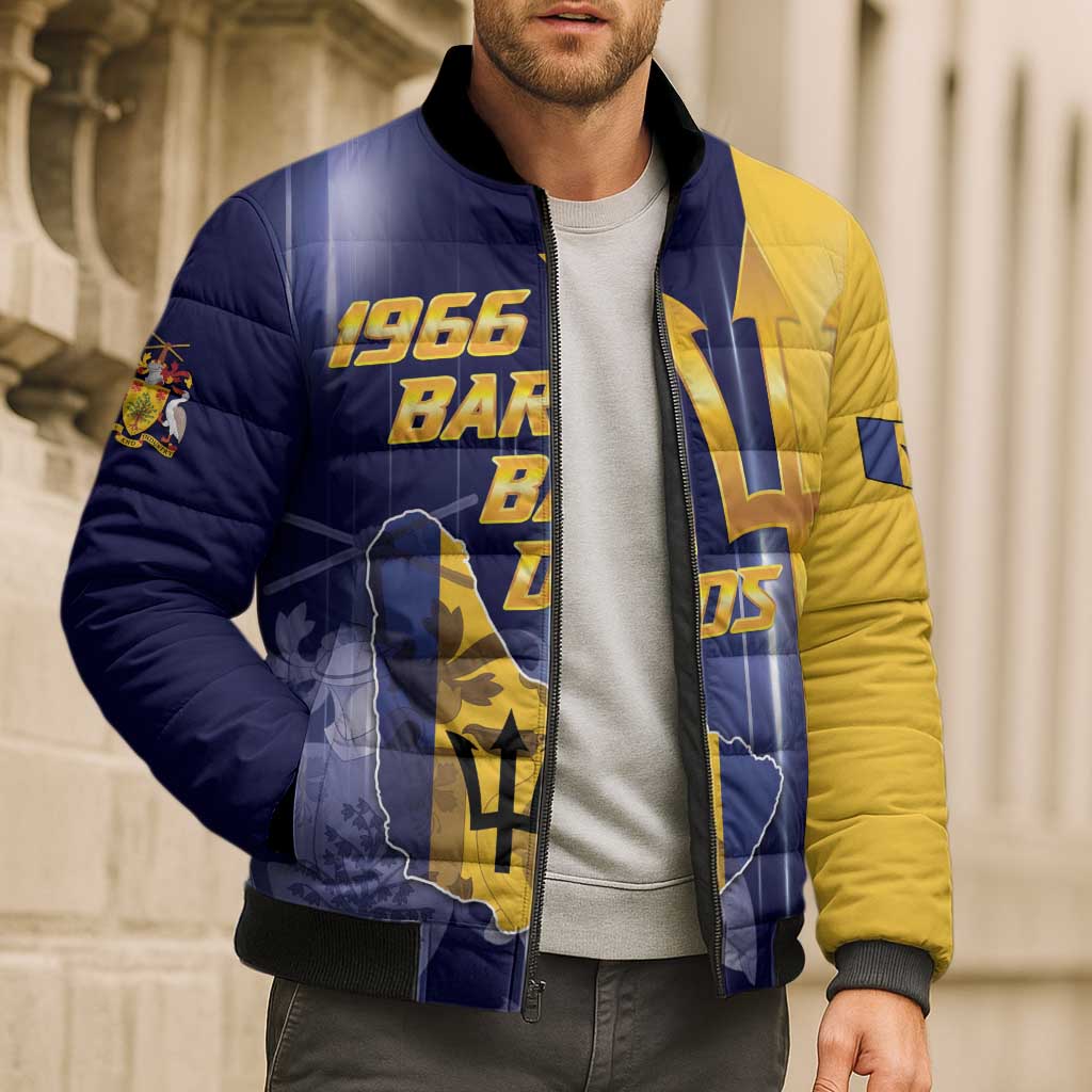 Barbados Independence Day Bomber Puffer Jacket Proud To Be Barbadian - Wonder Print Shop