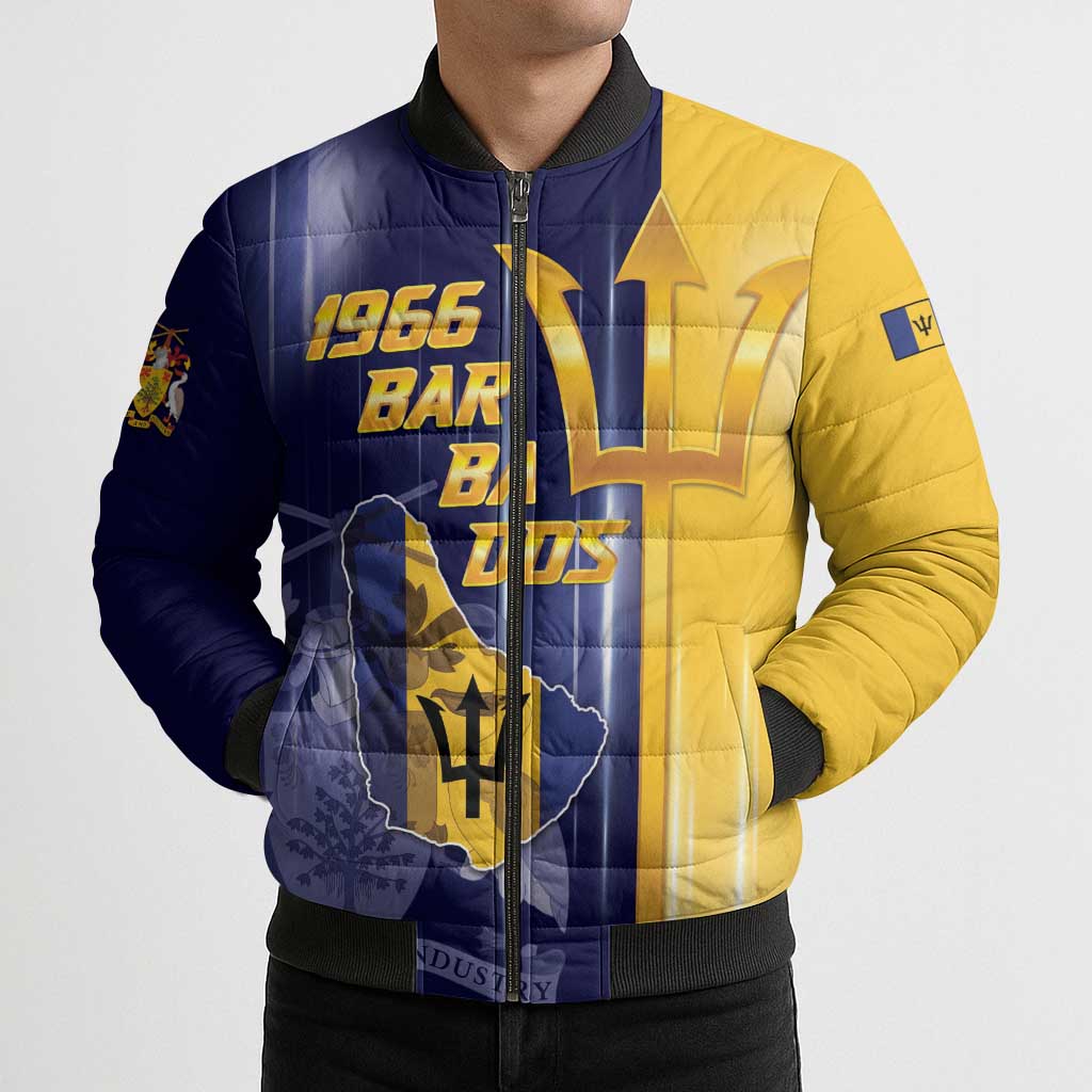 Barbados Independence Day Bomber Puffer Jacket Proud To Be Barbadian - Wonder Print Shop