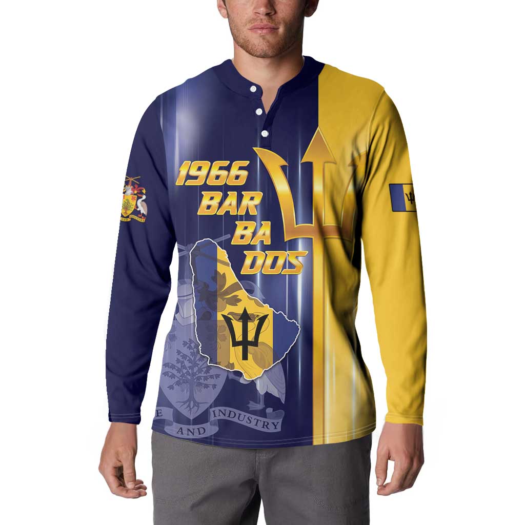 Barbados Independence Day Button Sweatshirt Proud To Be Barbadian - Wonder Print Shop