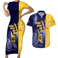 Barbados Independence Day Couples Matching Short Sleeve Bodycon Dress and Hawaiian Shirt Proud To Be Barbadian - Wonder Print Shop