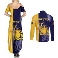 Barbados Independence Day Couples Matching Summer Maxi Dress and Long Sleeve Button Shirt Proud To Be Barbadian - Wonder Print Shop