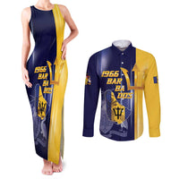 Barbados Independence Day Couples Matching Tank Maxi Dress and Long Sleeve Button Shirt Proud To Be Barbadian - Wonder Print Shop