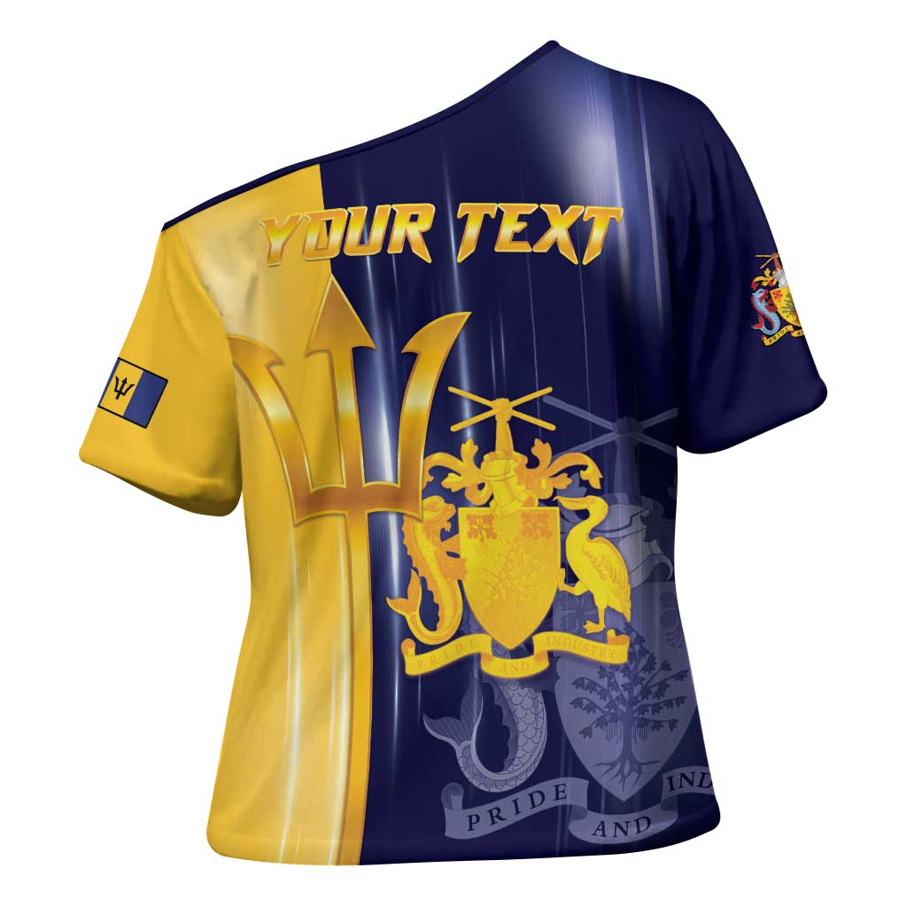 Barbados Independence Day Cross Shoulder Shirt Proud To Be Barbadian - Wonder Print Shop