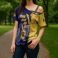 Barbados Independence Day Cross Shoulder Shirt Proud To Be Barbadian - Wonder Print Shop