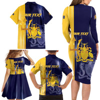 Barbados Independence Day Family Matching Long Sleeve Bodycon Dress and Hawaiian Shirt Proud To Be Barbadian - Wonder Print Shop